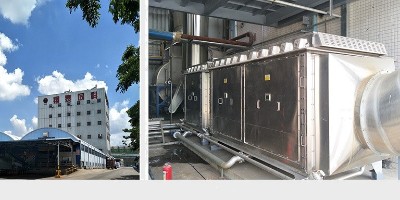 合成纤维的废气有机废气处理的整体方案流程